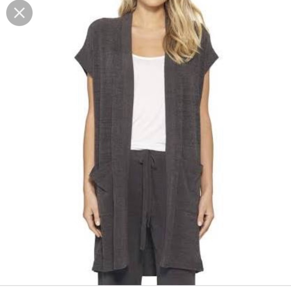 Barefoot Dreams CozyChic Ultralite Sleeveless Long Cardigan